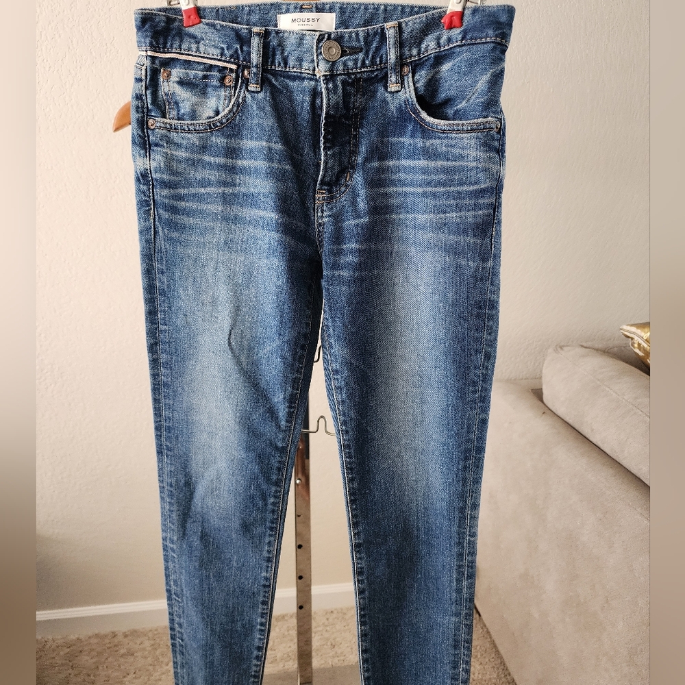 Moussy Vintage Soja Skinny Tapered Jeans Women’s 25 Japan Made Blue Denim Casual